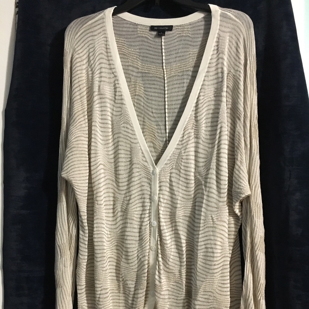 H by Halston Sheer Cardigan